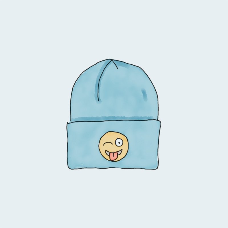 blue hat